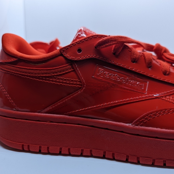 Reebok x CARDI B Classic Coated Club C Double Low Top Red FZ5219 Women’s Sz 9.5 - Picture 4 of 5